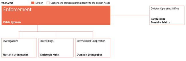 Enforcement division organisation chart